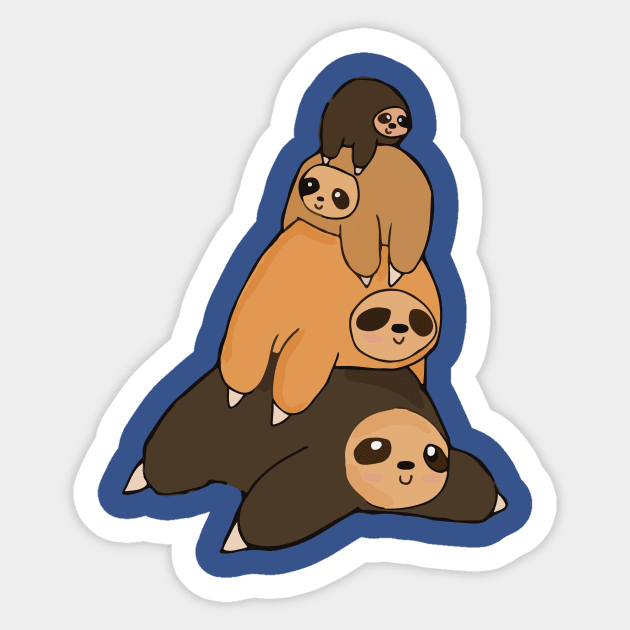 sloth stack pullover Sticker by soanem